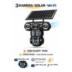 TRCharger 3 Kameralı Solar Güneş Enerjili WiFi Güvenlik Kamerası (SIM Kartsız)