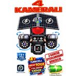TRCharger 4 Kameralı (3 Motorlu + 1 Sabit)12MP 4G Solar Kamera AOV 7/24 Kayıt 1 Yıl 10GB Her Ay Turkcel Hediye