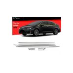 TRDENSA Toyota Corolla 2019 Ve Üzeri Krom Cam Çıtası 8 Parça Paslanmaz Çelik