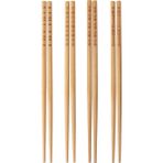 TREBENT Yemek Çubukları, 4 Çift, Bambu
