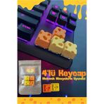 tredblock Peynir Görünümlü Klavye Keycaps 4 Adet Set Mekanik Klavye Tuşları