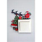 tredblock Yılbaşı Işık Anahtarı Köşeliği Dekoru (Sol Versiyon) Yılbaşı Süsü Priz Süsü Merry Christmas