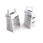 Tredoni 2 Mini Rende - Paslanmaz Çelik 4 Taraflı Sarımsak/Hindistan Cevizi Rendesi 7x3,5 cm, Zencefil/Çikolata Rendesi, Çok Renkli Plastik Sap