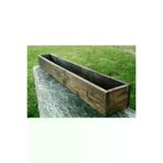 TREE MAN İSMET PERİM Longtree Ahşap Aranjman Sukulent Dekoratif Uzun Ince Saksı Long Eskitme 50X5X5 Koyu Renk