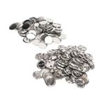 TREETDOBV Pin Rozet Seti, 100 Set Pin Arka Düğme Parçaları Sağlam Metal Plastik Paslanmaz Pürüzsüzleştirici Düğme Yapma Malzemeleri Rozet Kendin Yap Düğme Yapma Makinesi için (44 mm / 1,7 inç)