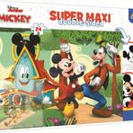 Trefl-3in1 24 Büyük, Kitap, Renkli Öğelerle Oyun, Disney Kişileriyle Renkli, Bambini dai 3 Anni Puzzle, Renkli Arabalar, Casa Allegra ve Amici, 41012