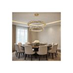 TREND 60x45 DAİRE GOLD 2 KATLI KRİSTAL MODERN AVİZE