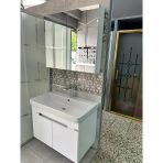 Trend 80 Cm Banyo Dolabı (Beyaz-Beyaz)