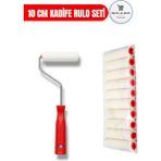 Trend Ak Home 10 cm Kadife Rulo Seti – 10’lu Yedek Rulo + Rulo Sapı, Lüks Seri Profesyonel Boya Seti