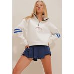 Trend Alaçatı Stili ALC-X10961 Beyaz Kadın Sweatshirt