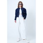 Trend Alaçatı Stili Kadın Ekru Beli Ve Paçası Lastikli Pile Detaylı Baggy Fit Örme Pantolon ALC-X14629