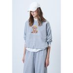Trend Alaçatı Stili Kadın Grimelanj Önü Baskılı Oversize Pamuklu Sweatshırt ALC-X14651