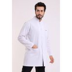 Trend Ay Tekstil Ve İş GüvenlikErkek Uzun Kollu ORTA BOY klasik yaka Hemşire Doktor Eğitim Önlük - Beyaz - 2XL