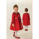 Trend Baby Kids Kız Çocuk Yılbaşı Konsept Fiyonklu Kırmızı Elbise - 2 Yaş