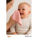 Trend Bebe Butik 7’li Pamuklu Ribana Bebek Ağız Mendili Pudra Çiçek Desenli ve Düz Set Yumuşak Temizlik Bezi - Standart - Pudra - Pembe