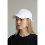 Trend Bebe Butik Kadın Premium Pamuklu Beyzbol Şapkası - Ayarlanabilir Basic Spor Şapka - Standart - Beyaz