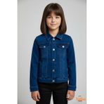 Trend Bebe Butik Kız Çocuk Rahat Kalıp Kot Ceket Mevsimlik 9-15 Yaş Okul Günlük Spor Denim Mont - 9 Yaş - Lacivert