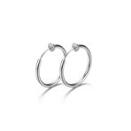 Trend Collection Unisex Gümüş Cerrahi Çelik Deliksiz Fake Piercing Tragus Helix Küpe