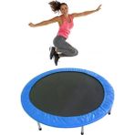 Trend Deluxe 92 cm Çap Trambolin 36 İnç Mavi Renkli Katlanamayan Yüksek Dayanıklılık