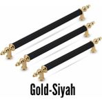 Trend Gold - Siyah 128 mm Retro Dolap Çekmece Mobilya Kulpları