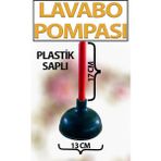 Trend Hause Plastik Saplı Kauçuk Lavabo Tıkanıklığı Açma Pompası Küçük Boy 13 cm Çap 17 cm Sap Uzunluğu