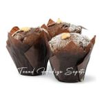 Trend Hediye Sepeti 100'lü Klasik Lale Kapsül Kahverengi Muffin Kek Kalıbı, Cupcake Kalıbı, Tulip