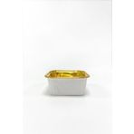 Trend Hediye Sepeti 25'li Kare Beyaz Gold Muffin Kek Kalıbı , Tatlı Kasesi , Airfryer Uyumlu