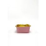 Trend Hediye Sepeti 25'li Kare Pembe Gold Muffin Kek Kalıbı , Tatlı Kasesi , Airfryer Uyumlu