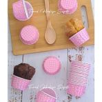 Trend Hediye Sepeti 25'li Pembe Puantiyeli Cupcake Kalıbı, Muffin Kek Kalıbı, Kek Kapsülü, Airfryer Uyumlu
