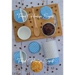 Trend Hediye Sepeti 50'li Büyük Boy Jumbo xl Mavi Puantiyeli Muffin, Cupcake Kalıbı, Airfryer Uyumlu