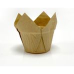 Trend Hediye Sepeti 50'li Kalın Lale Kapsül Kraft Muffin Kek Kalıbı, Cupcake Kalıbı, İçi Yağlı Kağıt Tulip