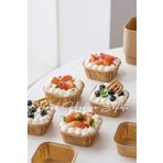 Trend Hediye Sepeti 50'li Kare Kraft Muffin Kek Kalıbı , Tatlı Kasesi , Aşure Kabı , Airfryer Uyumlu , Safari Konsept
