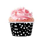 Trend Hediye Sepeti 50'li Siyah Puantiyeli Muffin Kek Kalıbı , Muffin Cupcake Kalıbı Kek Kapsülü , Airfryer Uyumlu