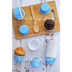 Trend Hediye Sepeti 50'li Soft Pastel Mavi Muffin, Cupcake Kalıbı, Airfryer Uyumlu