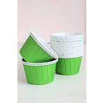 Trend Hediye Sepeti 50'li Yeşil Muffin Kek Kalıbı, Kek Kapsülü Cupcake Kalıbı, Airfryer Uyumlu
