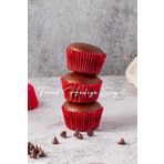 Trend Hediye Sepeti Takribi 200 Adet Mini Boy Kırmızı Çikolata Kağıdı 30x20 Mm , Muffin Kek Kalıbı , Lokum Kağıdı