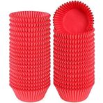Trend Hediye Sepeti Takribi 200 Adet Mini Boy Kırmızı Truff Çikolata Kağıdı, Lokum Kağıdı, Muffin Kek Kalıbı 30x20 Mm Doğum Günü Parti Dekorasyonu için