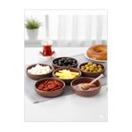 Trend Home Life 12 Adet Ahşap Görünümlü Plastik Çerezlik & Kahvaltılık Kase 10 cm x 3 cm plastik