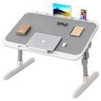 Trend Kapında SN-29698 Çok Fonksiyonlu Katlanabilir Yatak Koltuk Laptop Masası Yükseklik ve Açı Ayarlı Gri 60X40CM