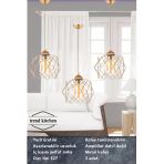 Trend Kitchen 3 Adet Trend Bal Mika Camlı Golden Salon Mutfak Banyo Yatak Odası Çocuk Odası Antre Sarkıt Avize