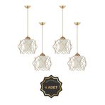 Trend Kitchen 4 Adet Trend Beyaz Mika Camlı Salon Mutfak Banyo Yatak Odası Gold Sarkıt Avize Aydınlatma