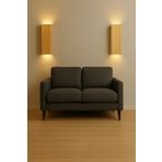 Trend Kitchen Ahşap Dekoratif Otantik Tasarım 2 Adet 19 Cm Otel, Kafe, Restoran, Balkon Pilli Peri Led Aplik