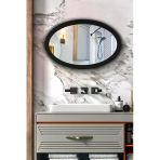 Trend Kitchen Lumerıa Modern Ahşap Çerçeveli Hol Koridor Salon Banyo Duvar Ve Makyaj Aynası (53x35)