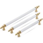 Trend Kulp Gold - Beyaz Retro Dolap Çekmece Kulpları - 224 mm