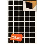 Trend Kulp Yapışkanlı Mobilya Masa Sandalye Parke Zemin Ayak Koruyucu Kaydırmaz Keçesi 20 mm Siyah (200 Adet)