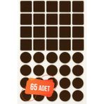 Trend Kulp Yapışkanlı Sessiz Mobilya Masa Sandalye Parke Zemin Ayak Koruyucu Keçe Seti 24-25 mm (65'li Paket)
