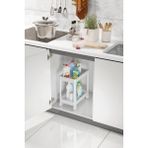 Trend Maison 2 Katlı Tekerlekli Düzenleyici Raf , Banyo Dolabı, Mutfak Tezgah Ve Evye Altı, Deterjanlık Beyaz