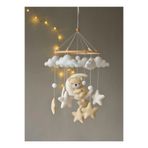 TREND METFİQ DECORATİON Eğitici Beşik Oyuncağı ve Uyku Arkadaşı Özel Tasarım El Yapımı Keçe Bebek Dönencesi -anne