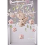 TREND METFİQ DECORATİON El Yapımı Keçe Bebek Dönencesi - Safari Tavşan Ayıcık Temalı Bebek Odası Süsleme Hediyesi MÜZİKLİ