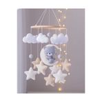 TREND METFİQ DECORATİON Premium El Yapımı Keçe Bebek Dönencesi - Montessori Yenidoğan Uyku Arkadaşı ve Beşik Oyuncağı anne